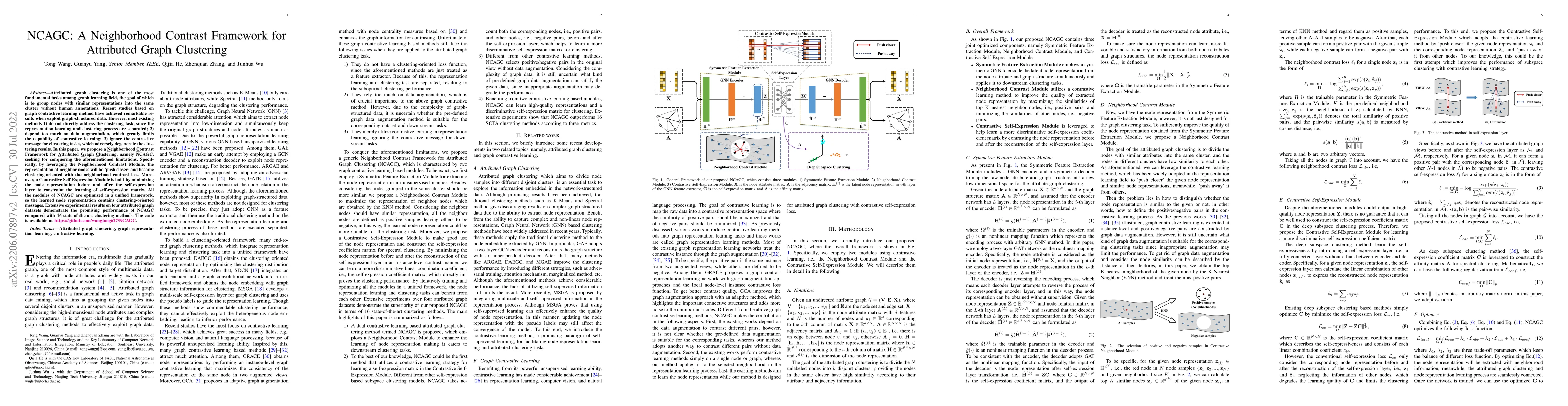 Thumbnail for NCAGC: A Neighborhood Contrast Framework for Attributed Graph Clustering