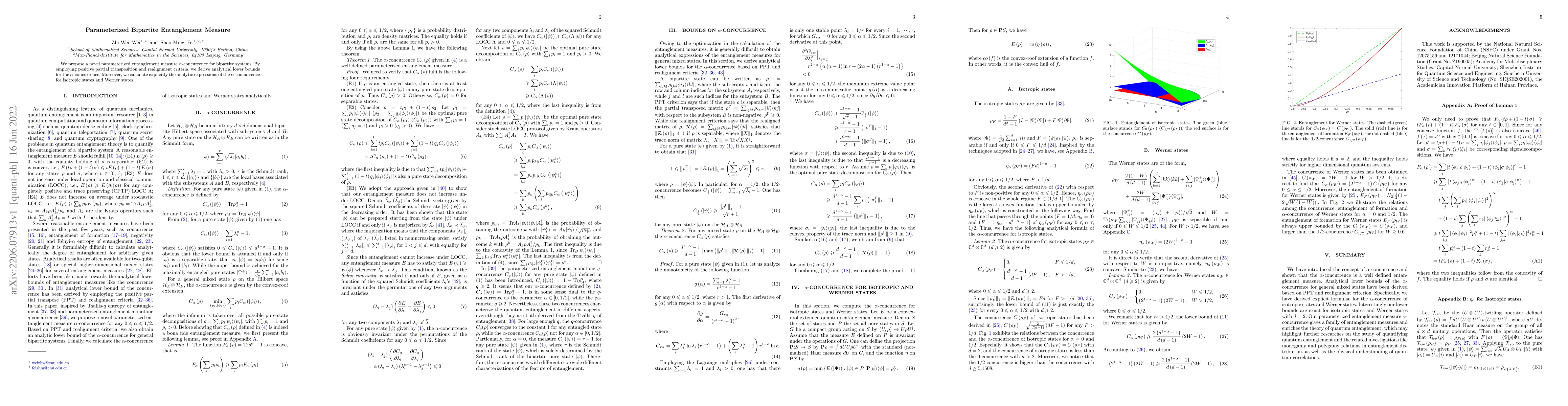 Thumbnail for Parameterized Bipartite Entanglement Measure