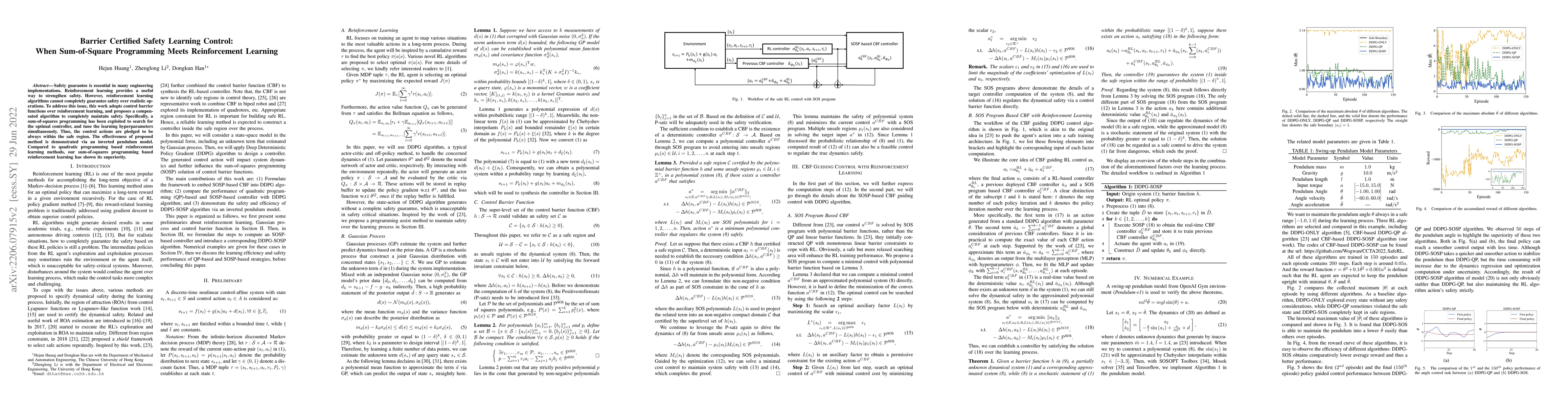 Thumbnail for Barrier Certified Safety Learning Control: When Sum-of-Square
  Programming Meets Reinforcement Learning