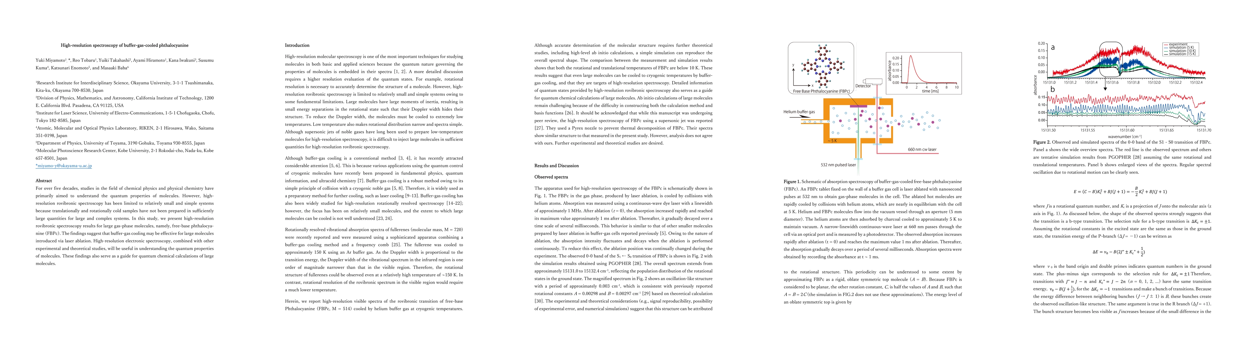 Thumbnail for High-resolution spectroscopy of buffer-gas-cooled phthalocyanine