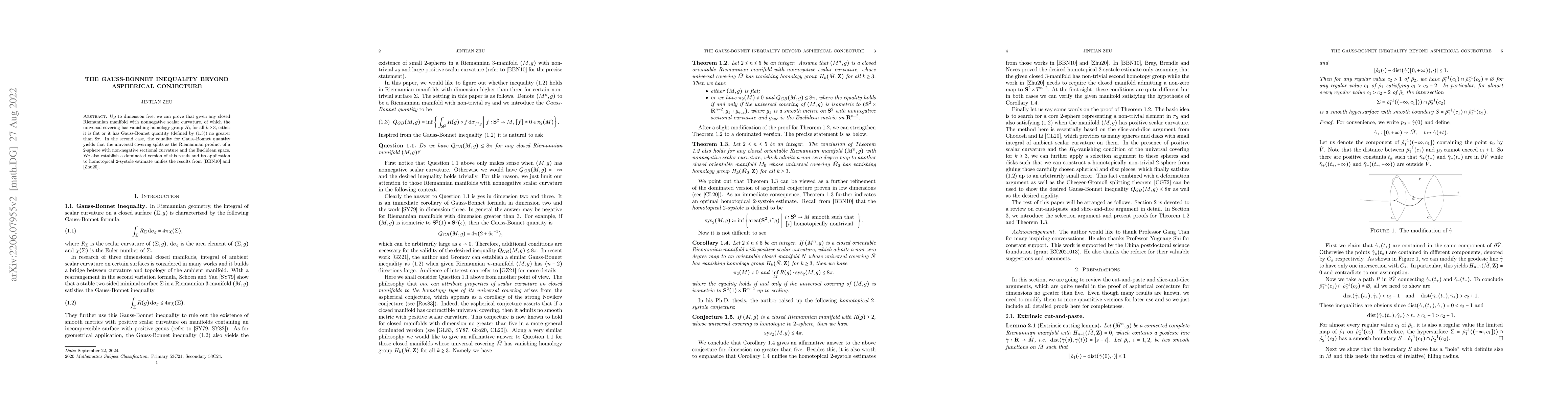 Thumbnail for The Gauss-Bonnet inequality beyond aspherical conjecture