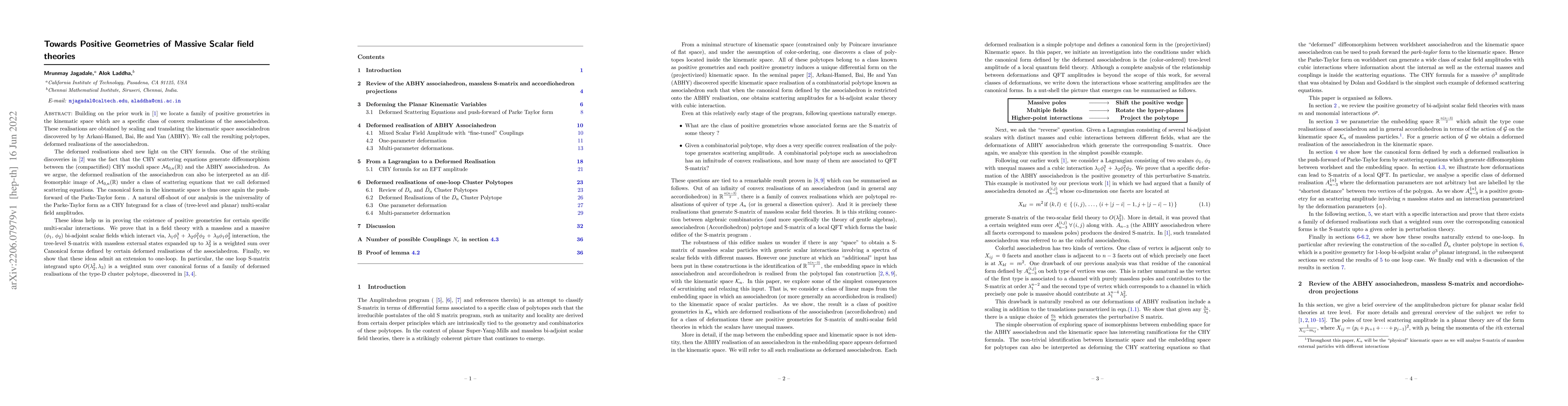 Thumbnail for Towards Positive Geometries of Massive Scalar field theories