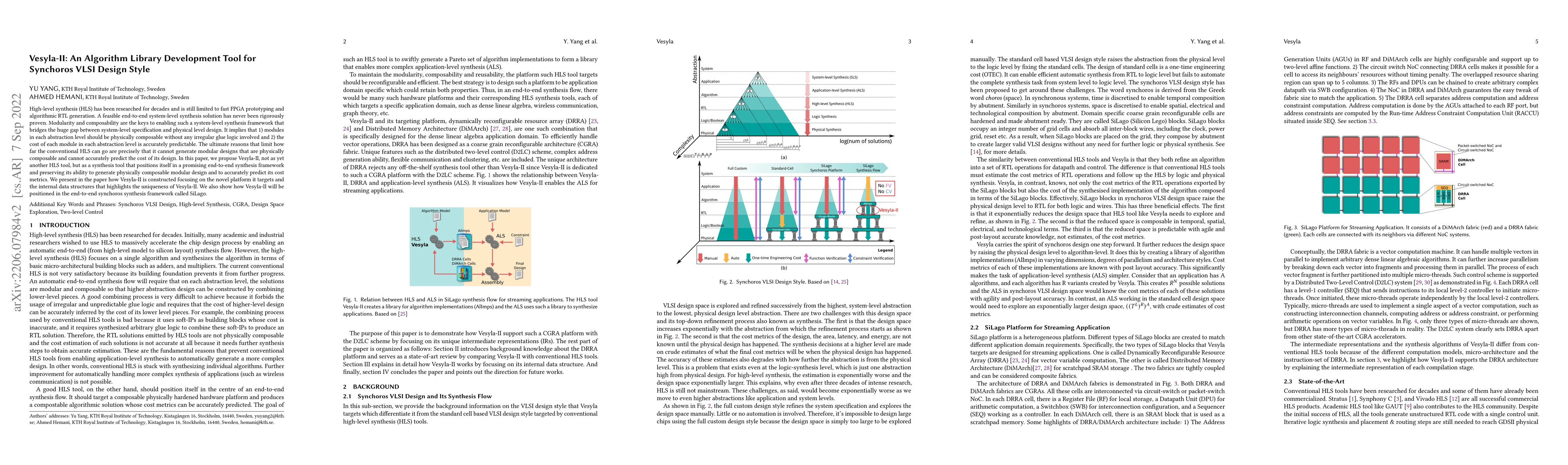 Thumbnail for Vesyla-II: An Algorithm Library Development Tool for Synchoros VLSI
  Design Style