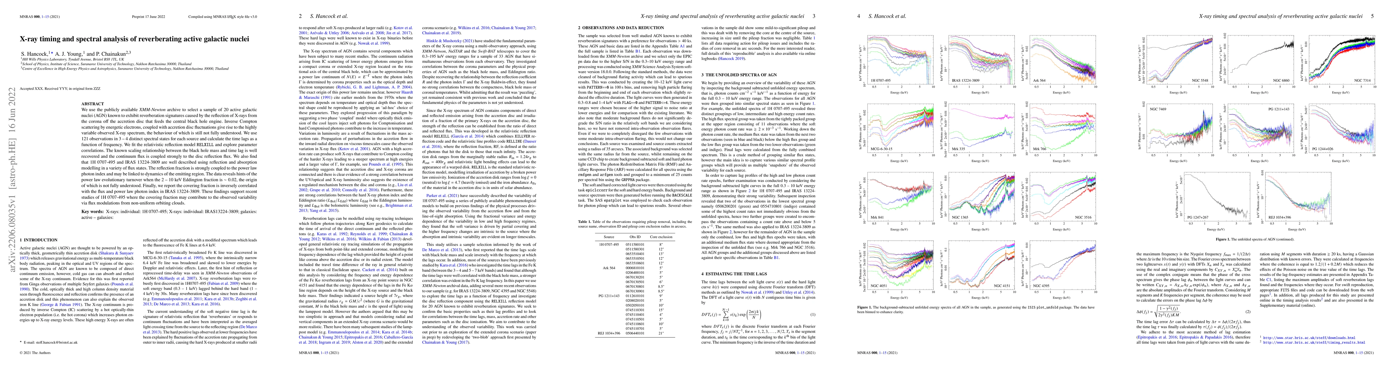 Thumbnail for X-ray timing and spectral analysis of reverberating active galactic
  nuclei