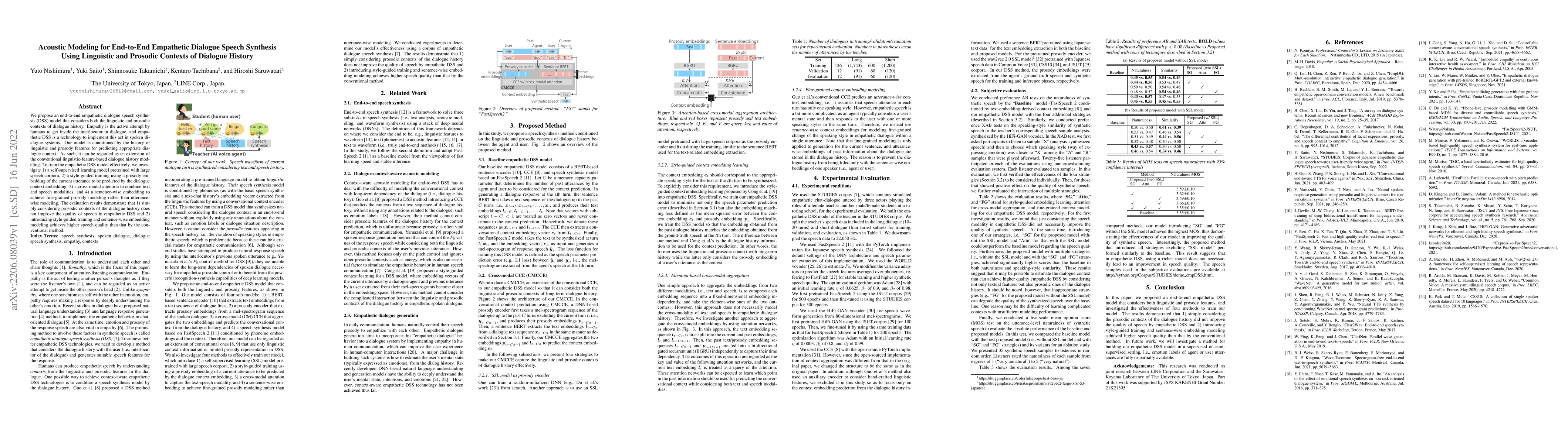 Thumbnail for Acoustic Modeling for End-to-End Empathetic Dialogue Speech Synthesis
  Using Linguistic and Prosodic Contexts of Dialogue History