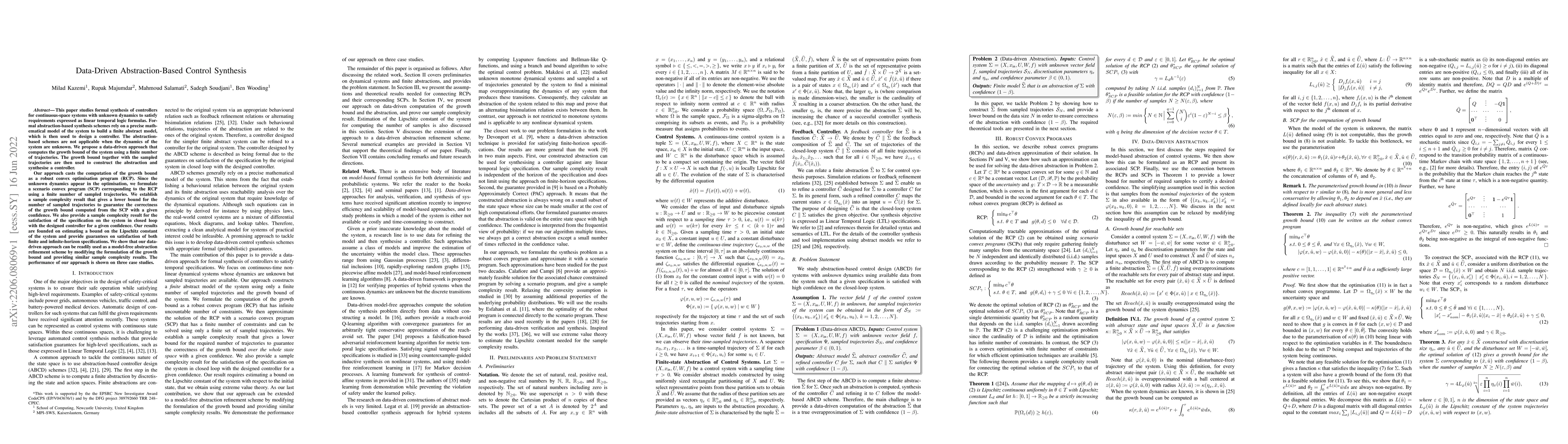 Thumbnail for Data-Driven Abstraction-Based Control Synthesis