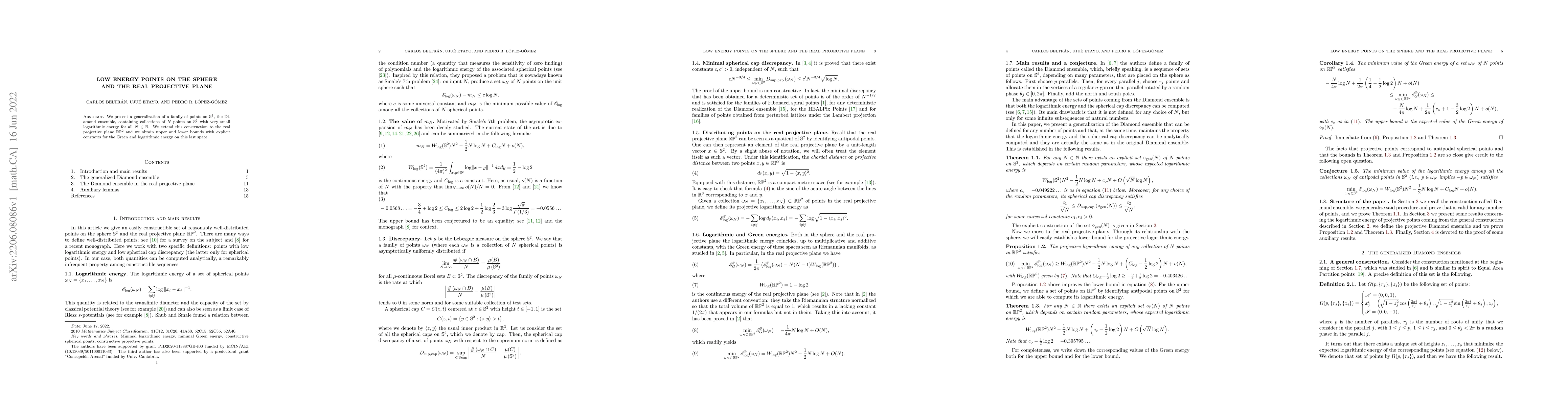 Thumbnail for Low energy points on the sphere and the real projective plane