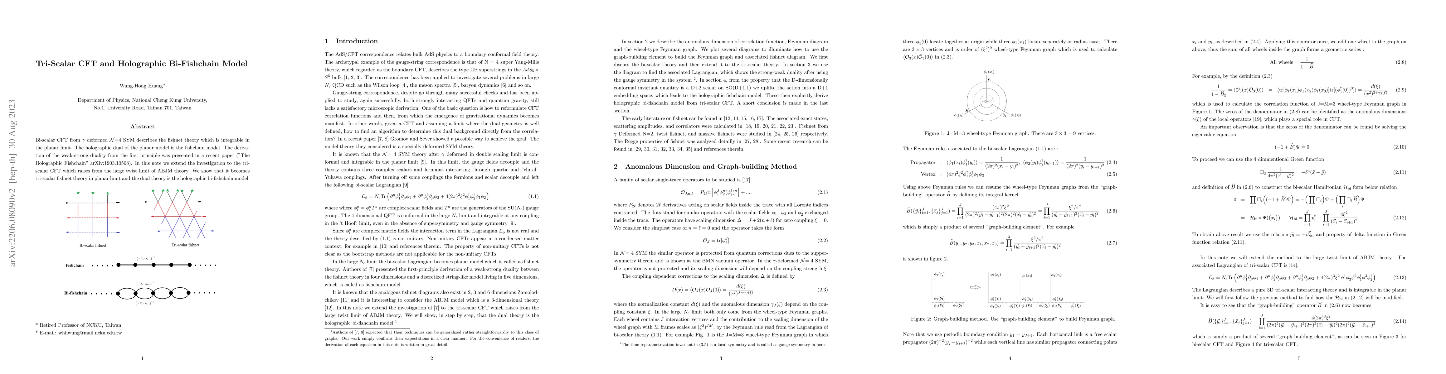 Thumbnail for Tri-Scalar CFT and Holographic Bi-Fishchain Model