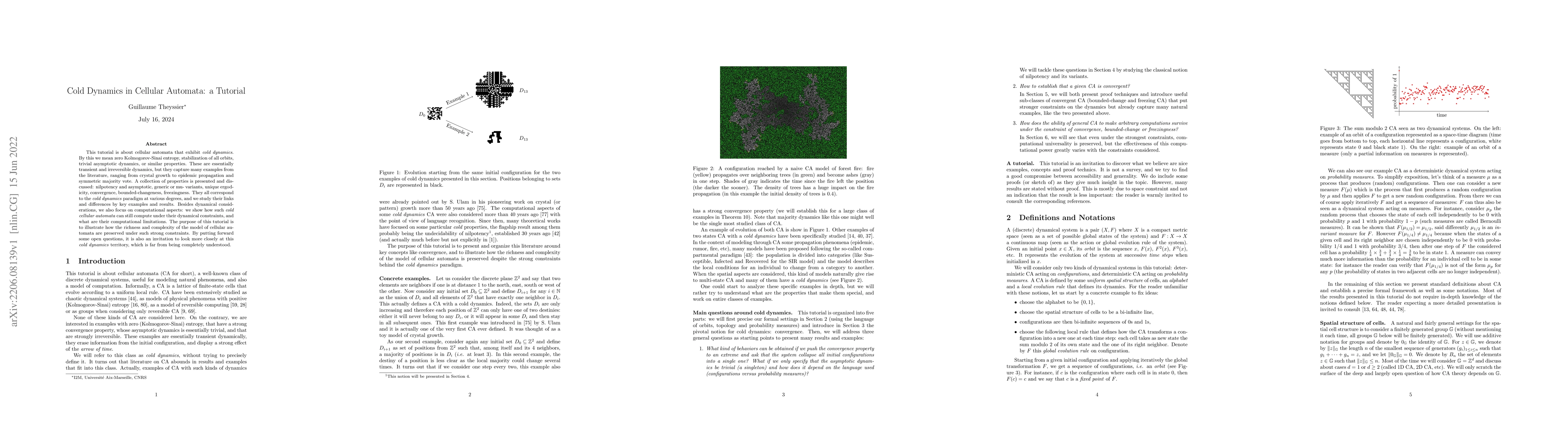 Thumbnail for Cold Dynamics in Cellular Automata: a Tutorial
