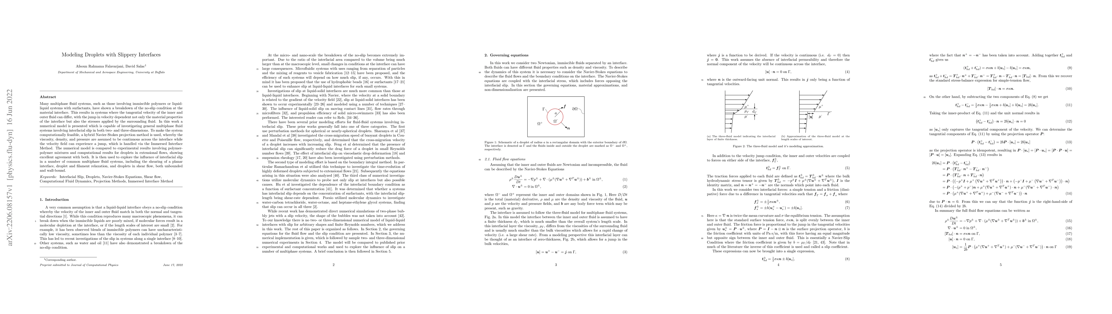 Thumbnail for Modeling Droplets with Slippery Interfaces