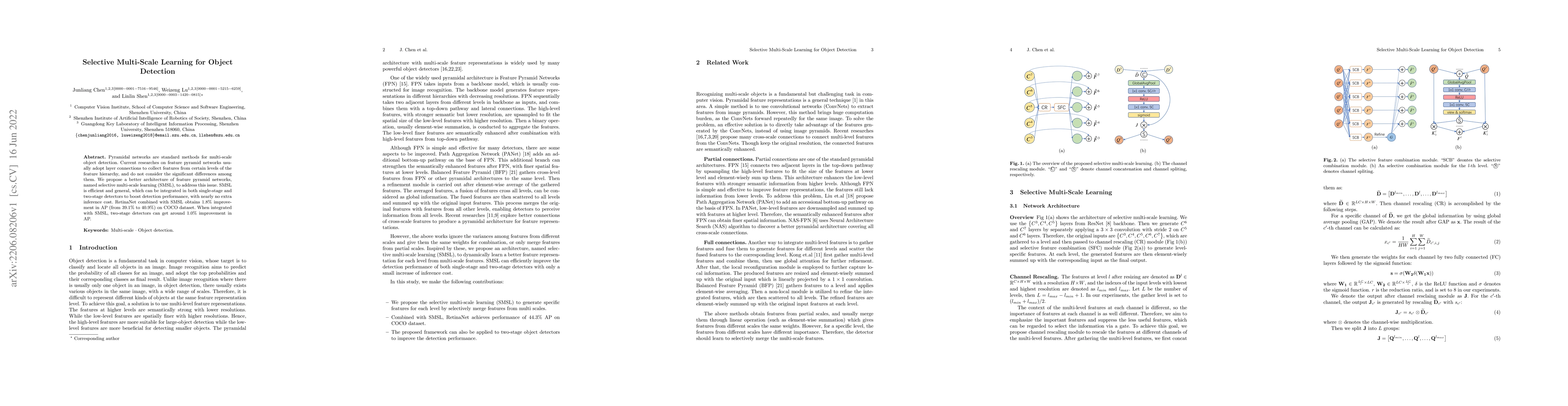 Thumbnail for Selective Multi-Scale Learning for Object Detection