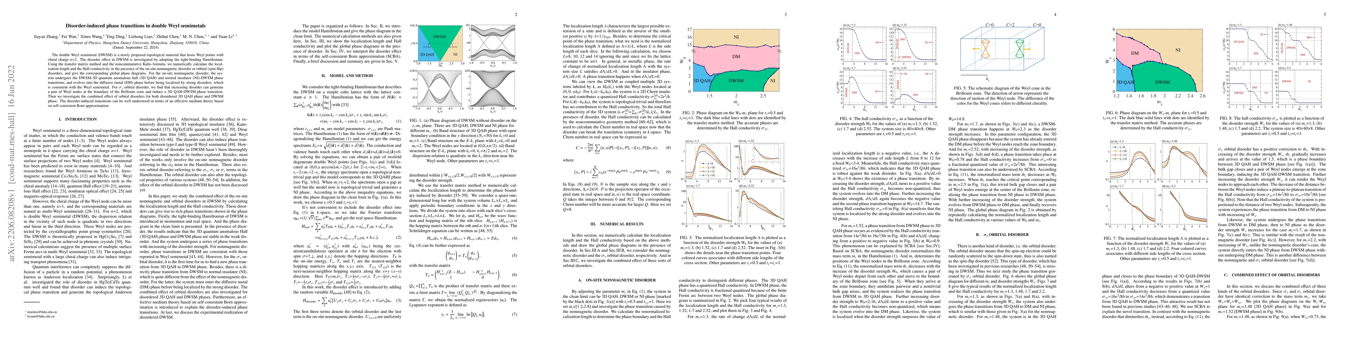 Thumbnail for Disorder-induced phase transitions in double Weyl semimetals