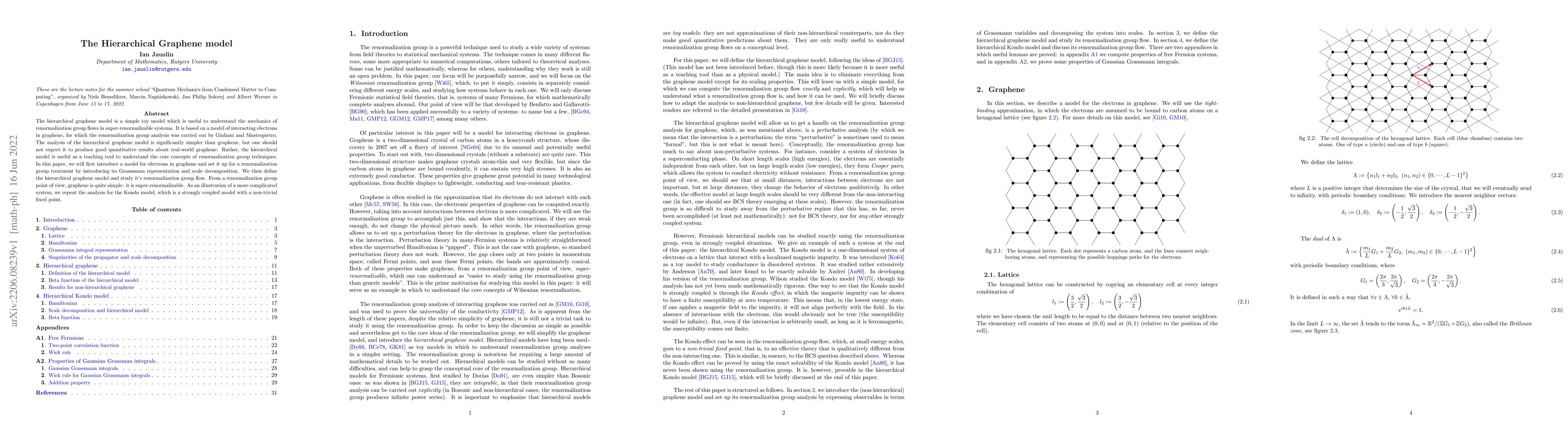 Thumbnail for The Hierarchical Graphene model