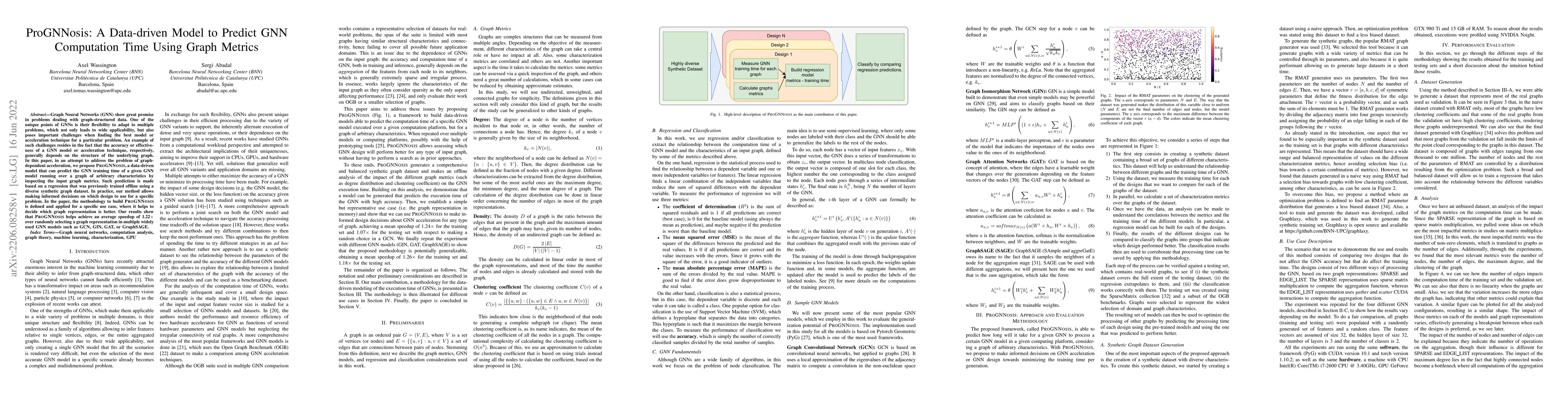 Thumbnail for ProGNNosis: A Data-driven Model to Predict GNN Computation Time Using
  Graph Metrics