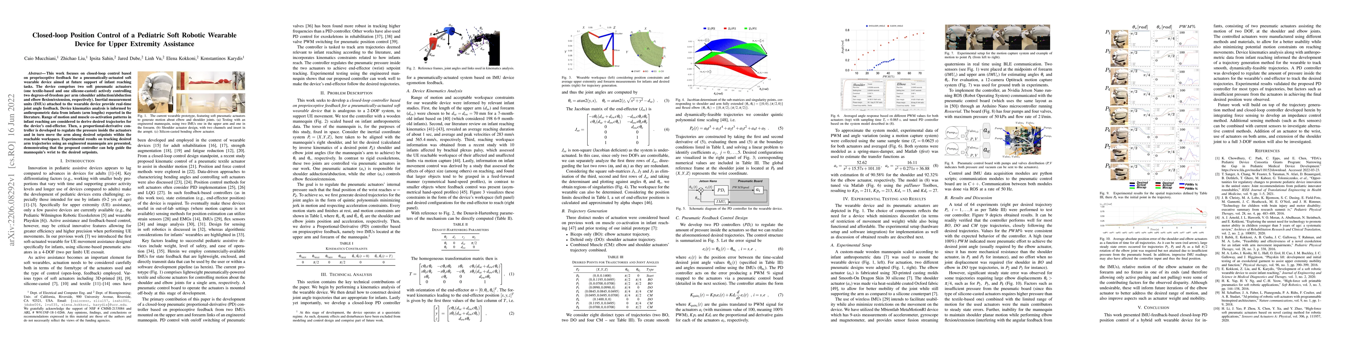 Thumbnail for Closed-loop Position Control of a Pediatric Soft Robotic Wearable Device
  for Upper Extremity Assistance