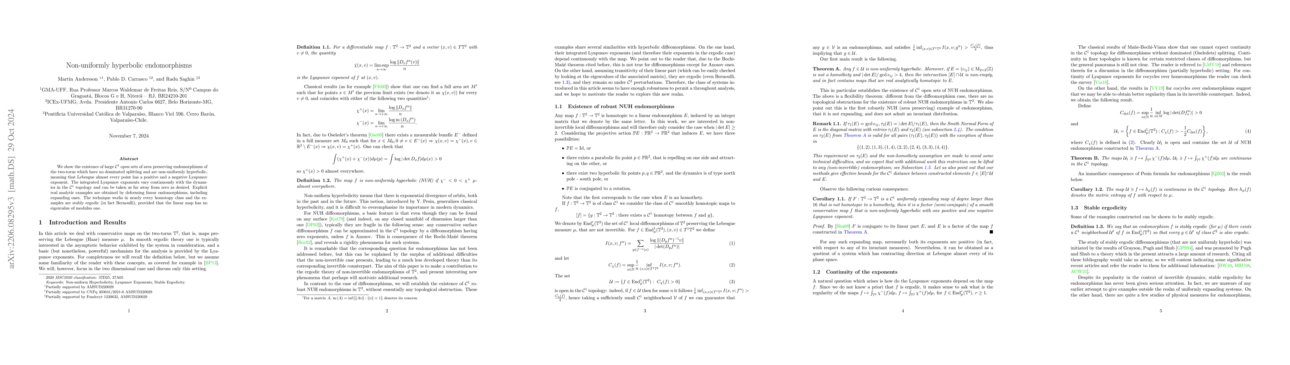 Thumbnail for Non-uniformly hyperbolic endomorphisms