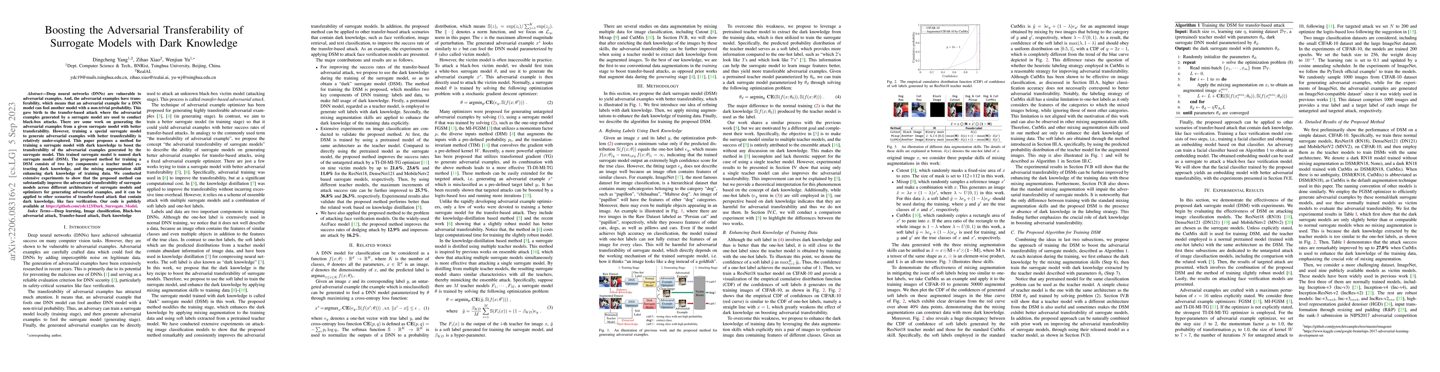 Thumbnail for Boosting the Adversarial Transferability of Surrogate Models with Dark
  Knowledge