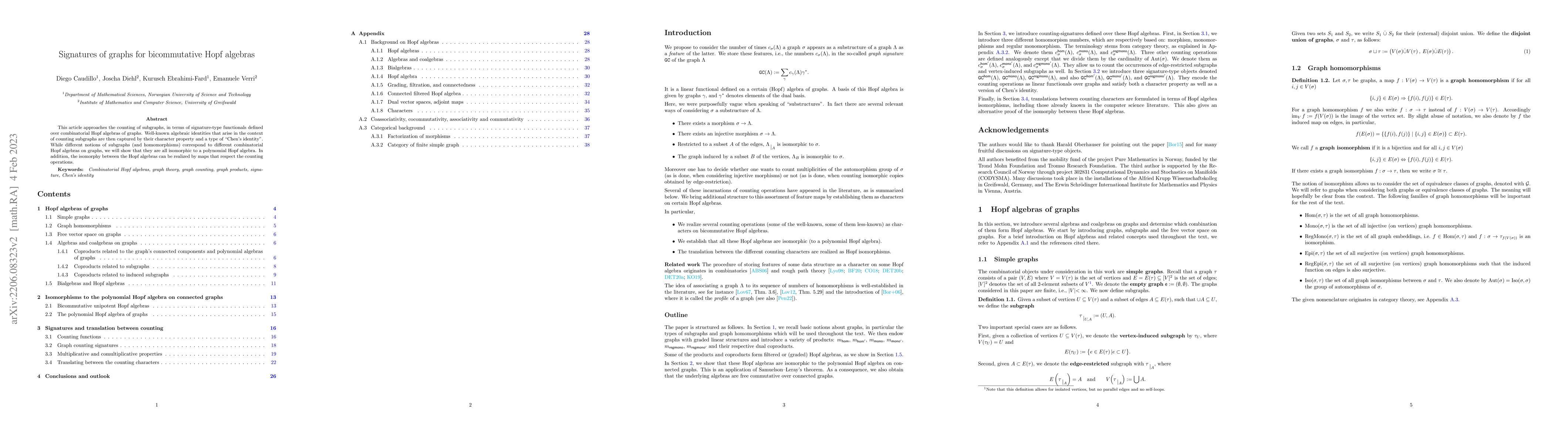 Thumbnail for Signatures of graphs for bicommutative Hopf algebras