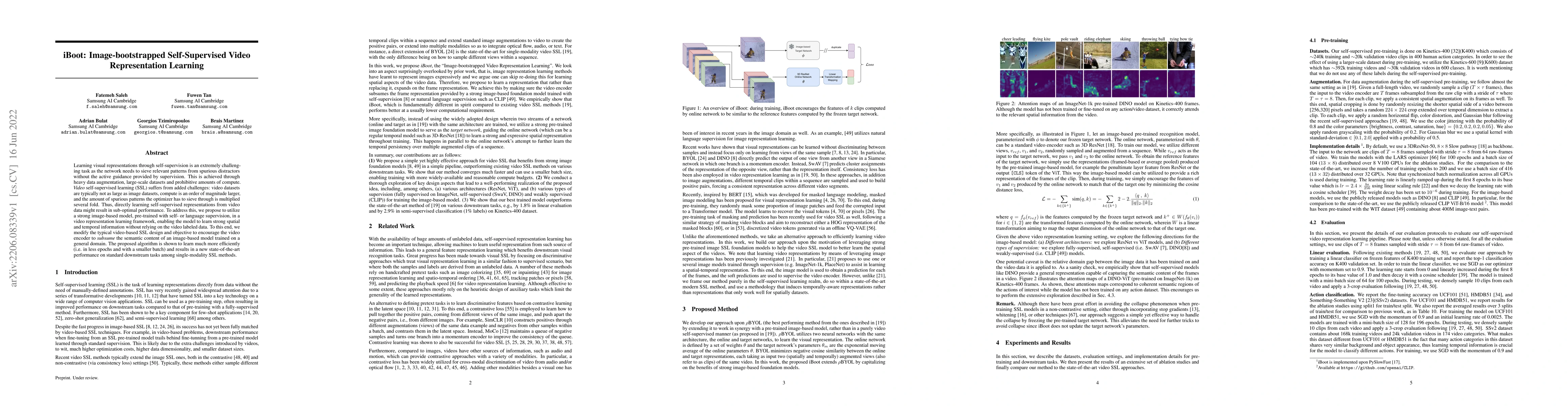 Thumbnail for iBoot: Image-bootstrapped Self-Supervised Video Representation Learning