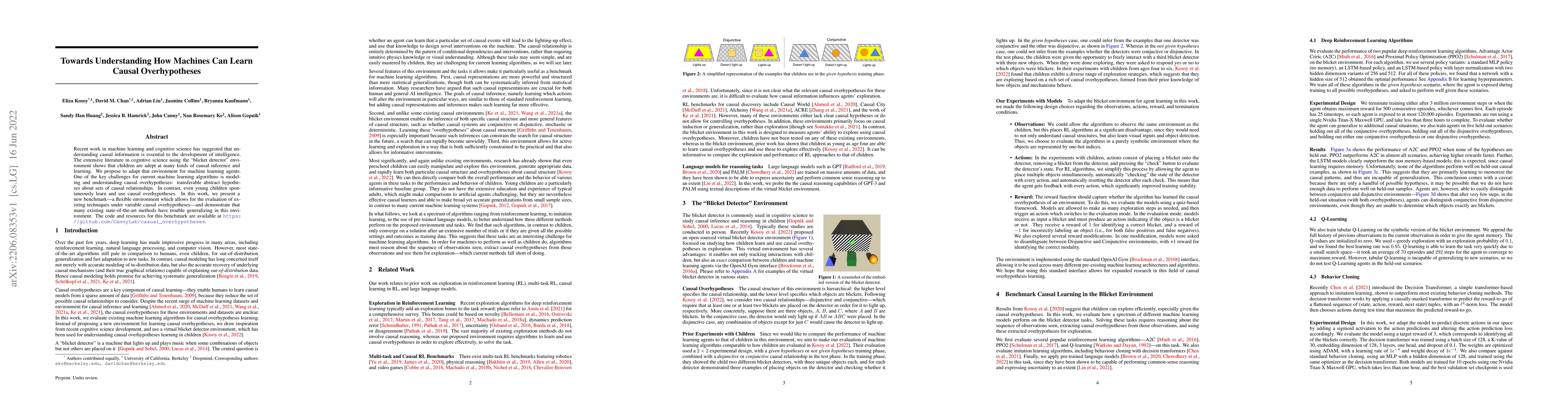 Thumbnail for Towards Understanding How Machines Can Learn Causal Overhypotheses