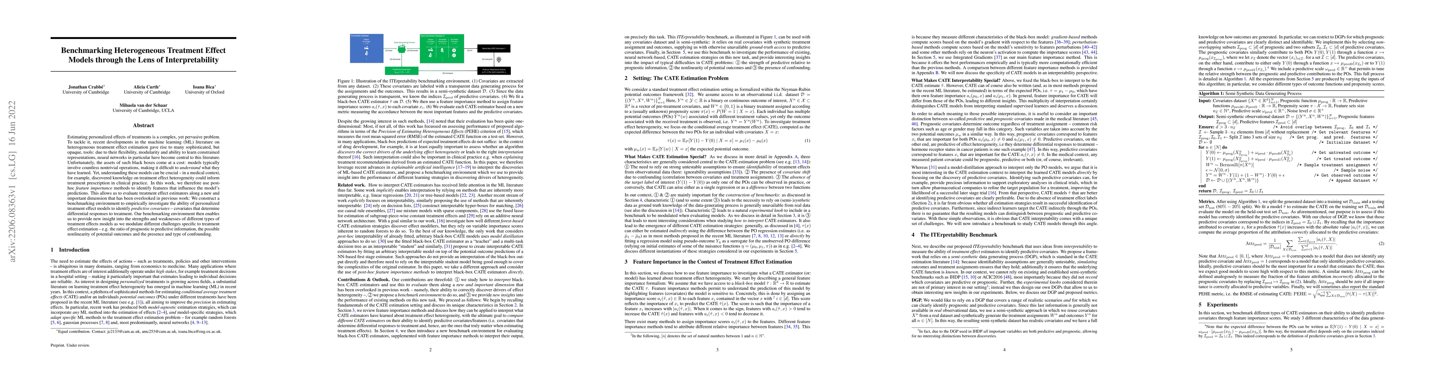 Thumbnail for Benchmarking Heterogeneous Treatment Effect Models through the Lens of
  Interpretability