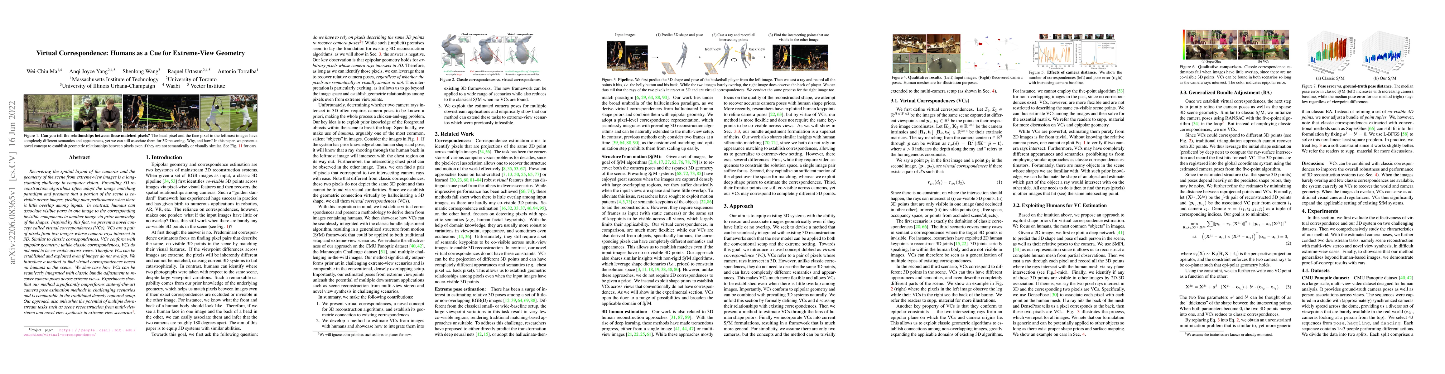 Thumbnail for Virtual Correspondence: Humans as a Cue for Extreme-View Geometry