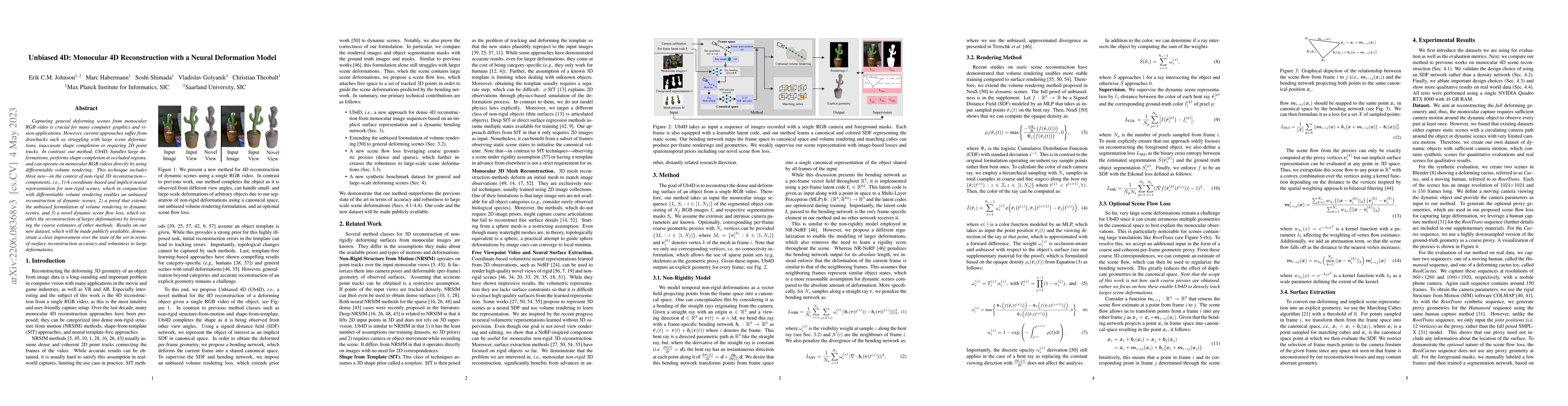 Thumbnail for Unbiased 4D: Monocular 4D Reconstruction with a Neural Deformation Model