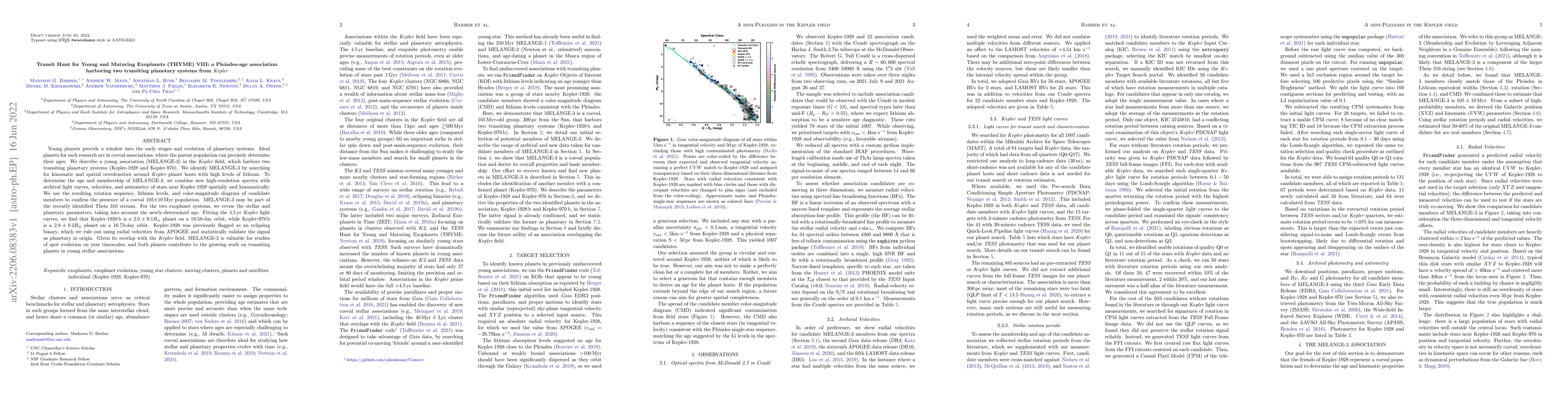 Thumbnail for Transit Hunt for Young and Maturing Exoplanets (THYME) VIII: a
  Pleiades-age association harboring two transiting planetary systems from
  Kepler