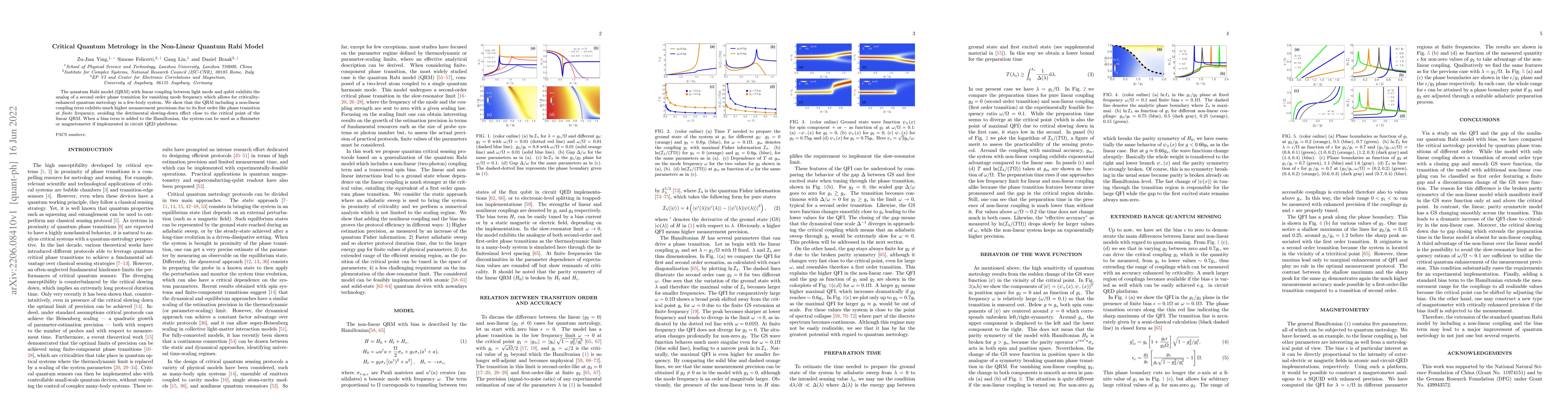 Thumbnail for Critical Quantum Metrology in the Non-Linear Quantum Rabi Model