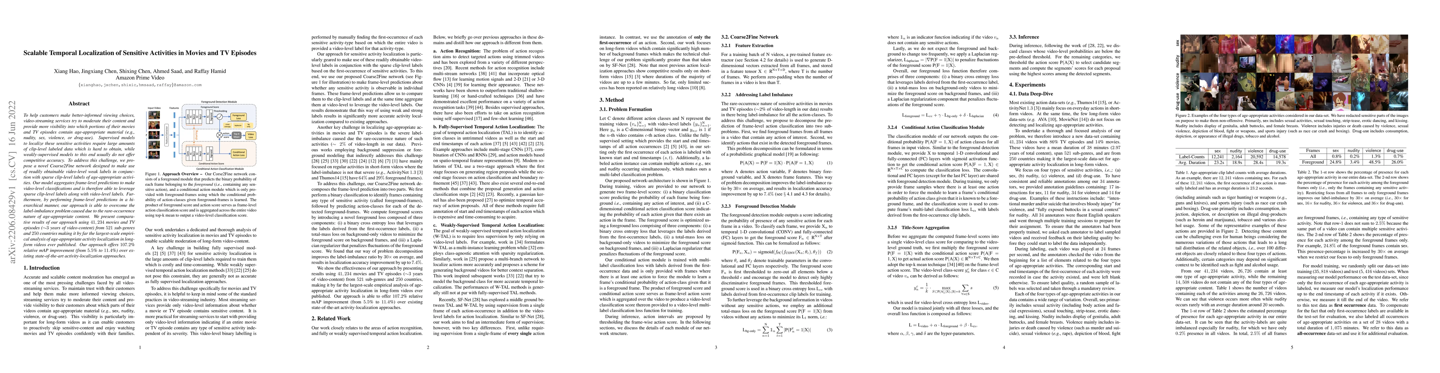 Thumbnail for Scalable Temporal Localization of Sensitive Activities in Movies and TV
  Episodes