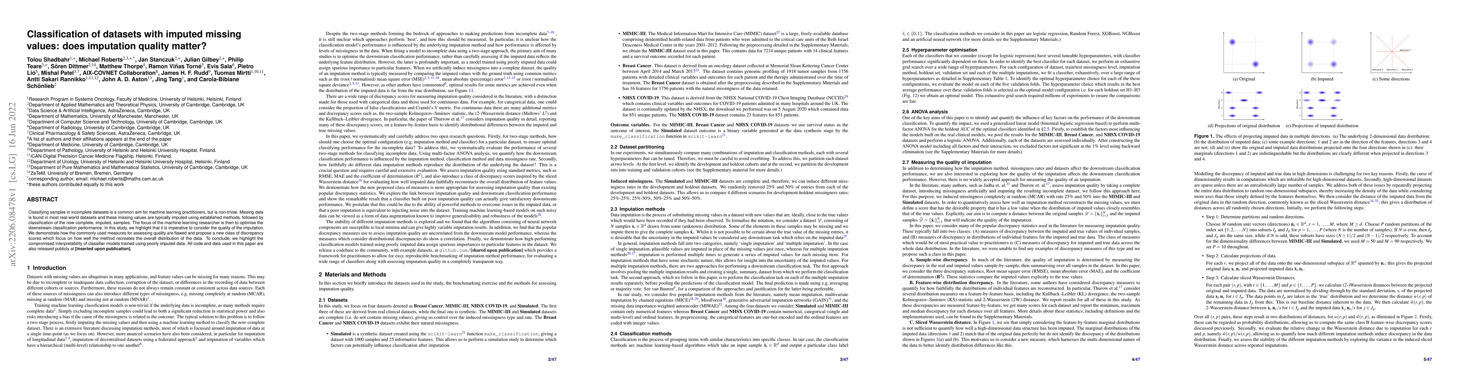 Thumbnail for Classification of datasets with imputed missing values: does imputation
  quality matter?