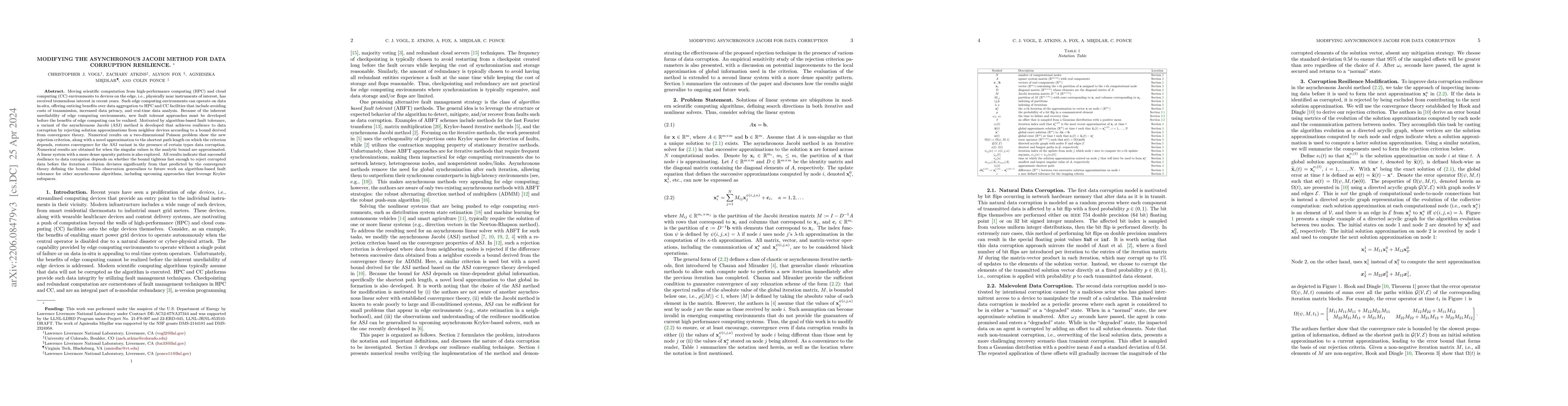Thumbnail for Modifying the Asynchronous Jacobi Method for Data Corruption Resilience
