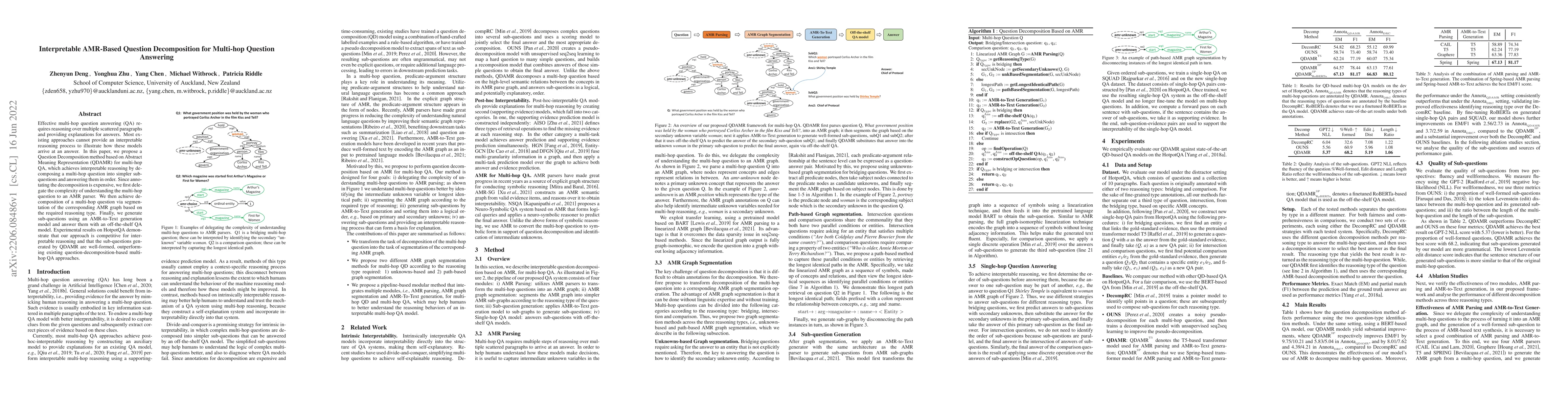 Thumbnail for Interpretable AMR-Based Question Decomposition for Multi-hop Question
  Answering