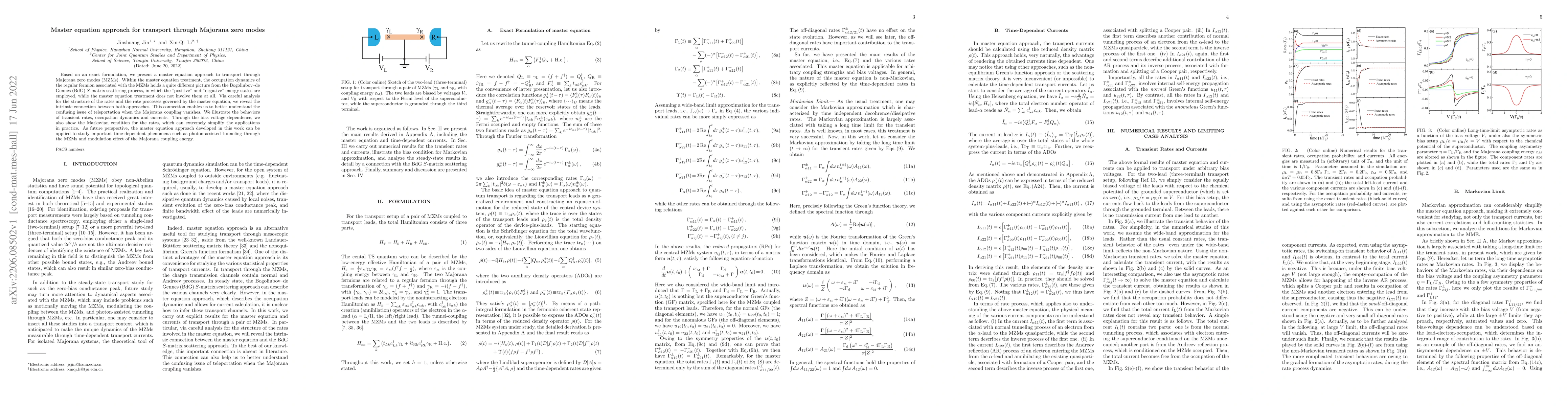 Thumbnail for Master equation approach for transport through Majorana zero modes