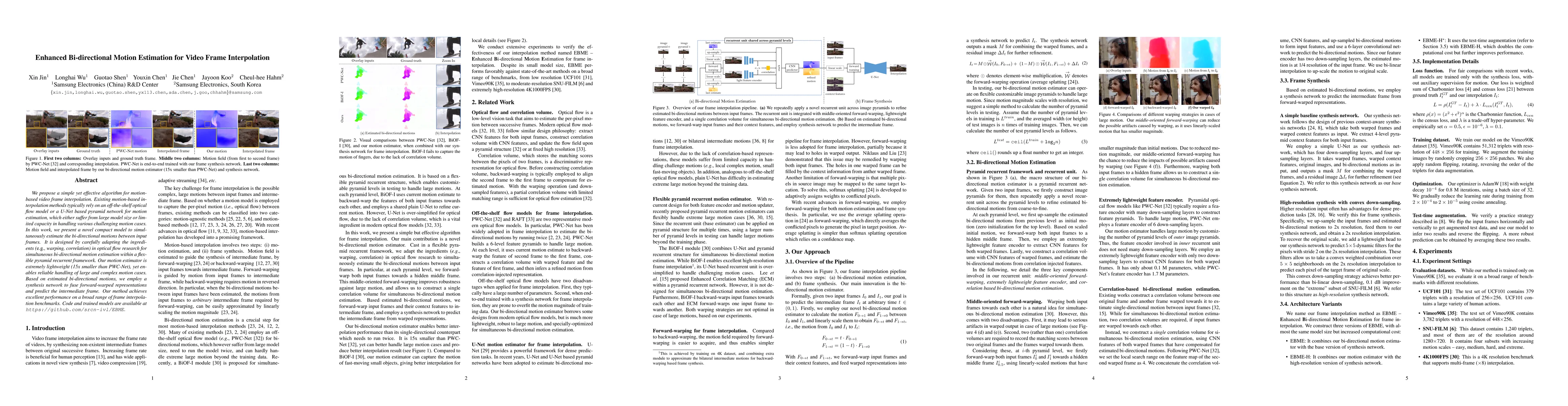 Thumbnail for Enhanced Bi-directional Motion Estimation for Video Frame Interpolation