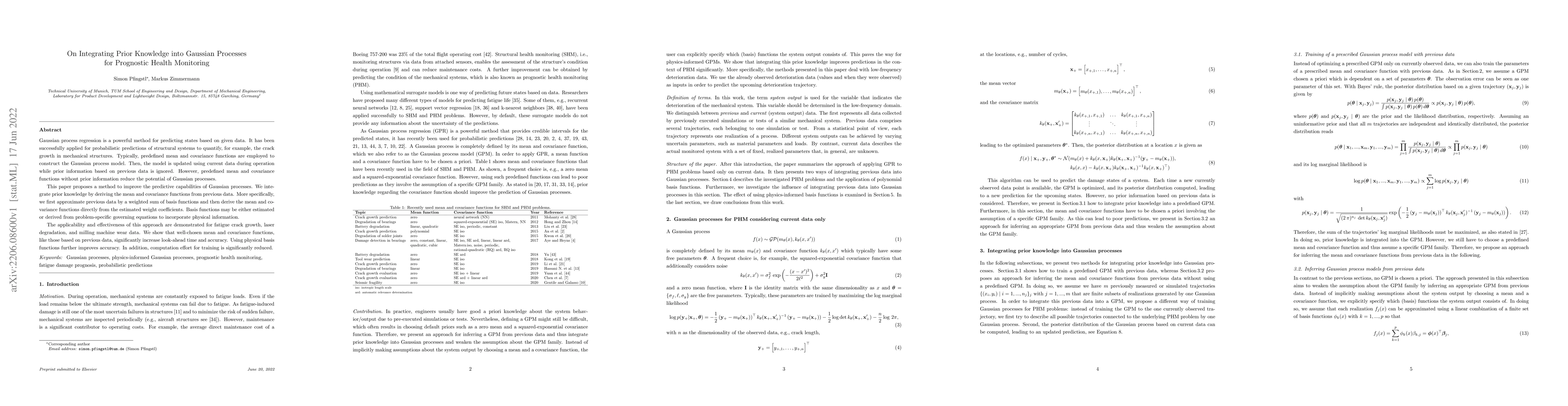 Thumbnail for On Integrating Prior Knowledge into Gaussian Processes for Prognostic
  Health Monitoring