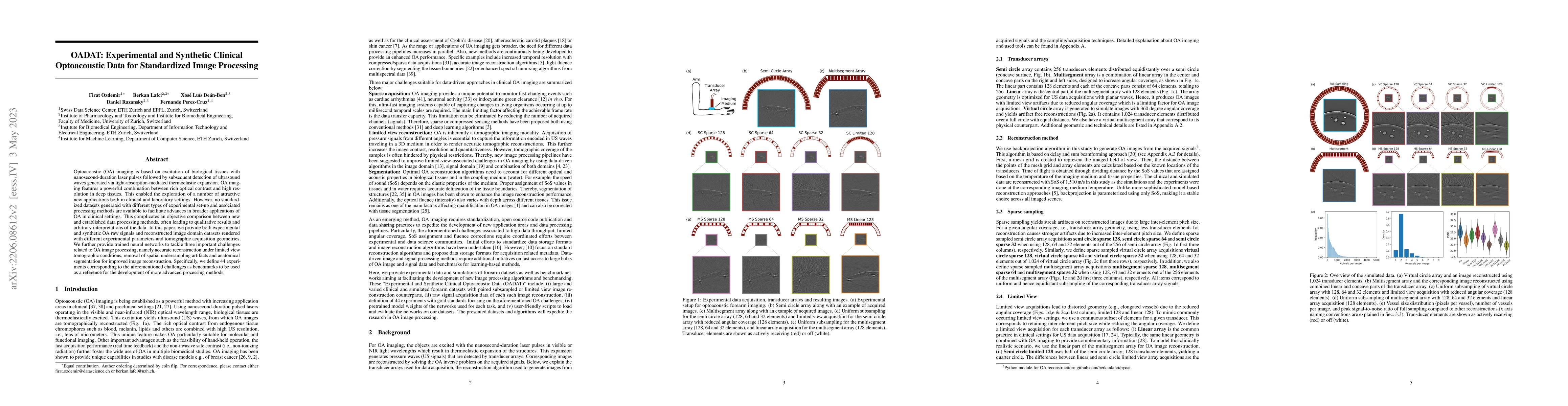 Thumbnail for OADAT: Experimental and Synthetic Clinical Optoacoustic Data for
  Standardized Image Processing