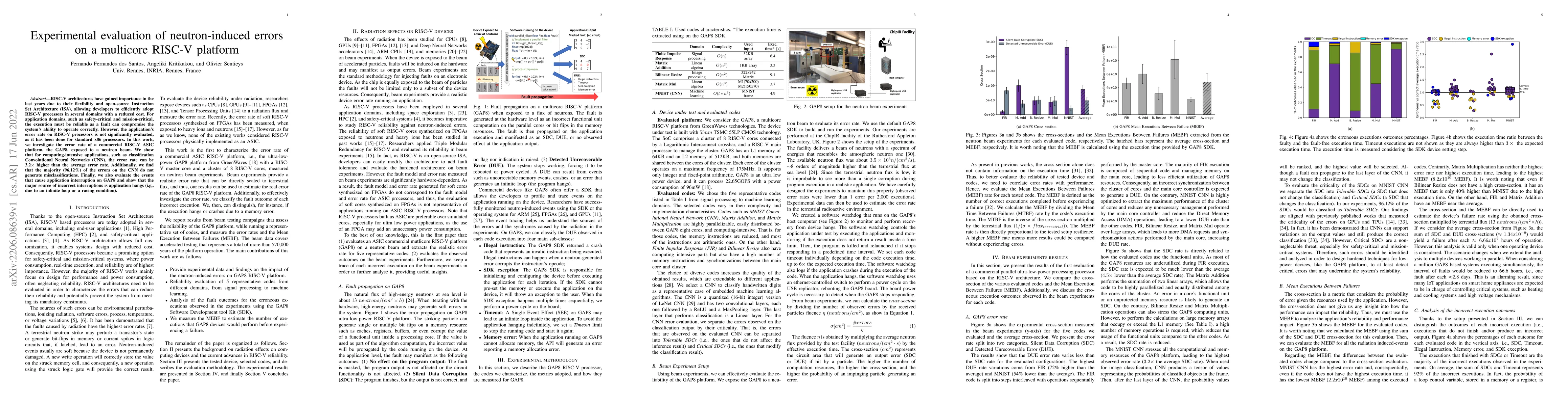 Thumbnail for Experimental evaluation of neutron-induced errors on a multicore RISC-V
  platform