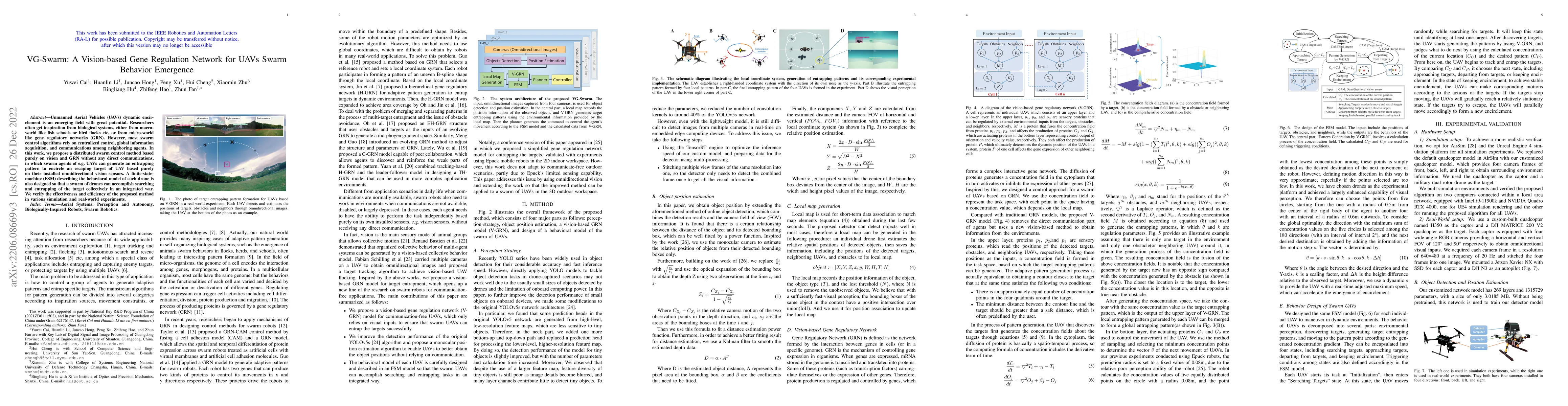 Thumbnail for VG-Swarm: A Vision-based Gene Regulation Network for UAVs Swarm Behavior
  Emergence