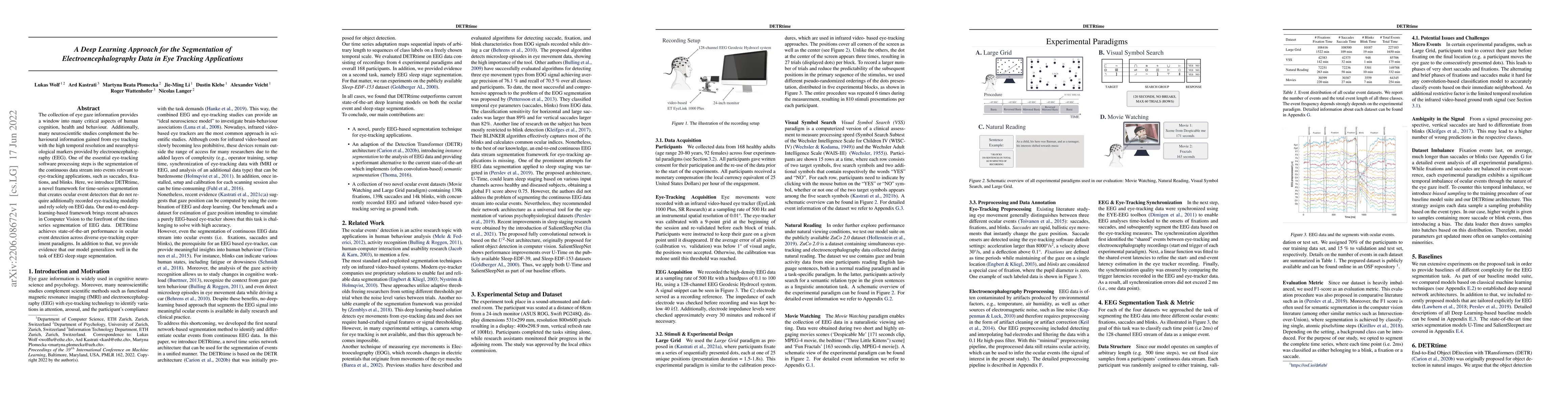 Thumbnail for A Deep Learning Approach for the Segmentation of Electroencephalography
  Data in Eye Tracking Applications