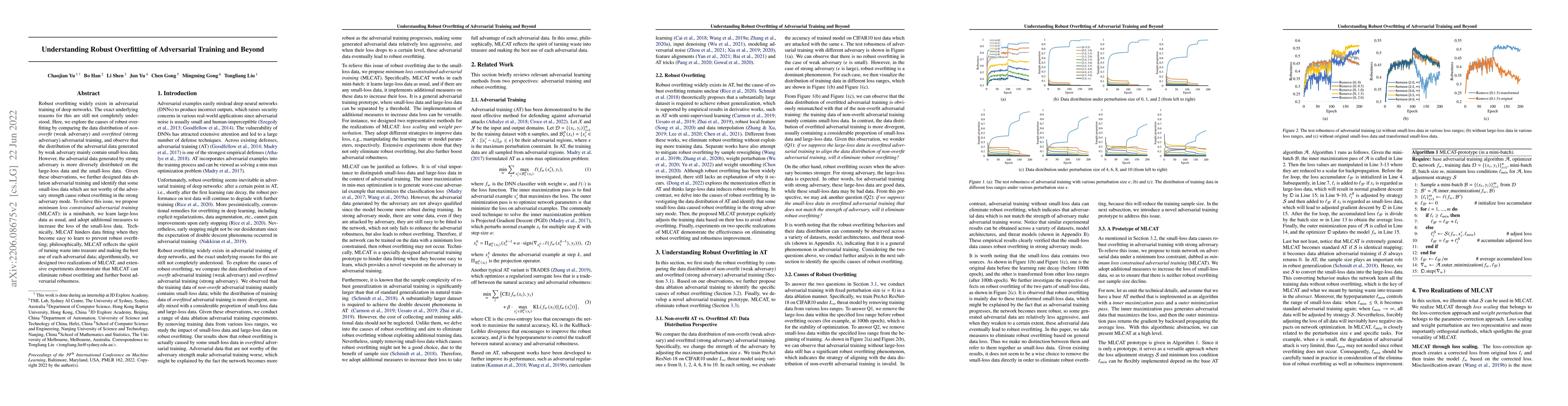 Thumbnail for Understanding Robust Overfitting of Adversarial Training and Beyond