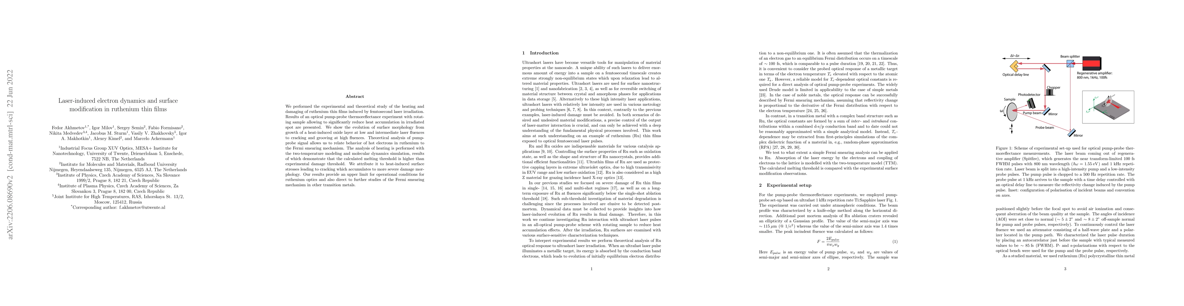 Thumbnail for Laser-induced electron dynamics and surface modification in ruthenium
  thin films