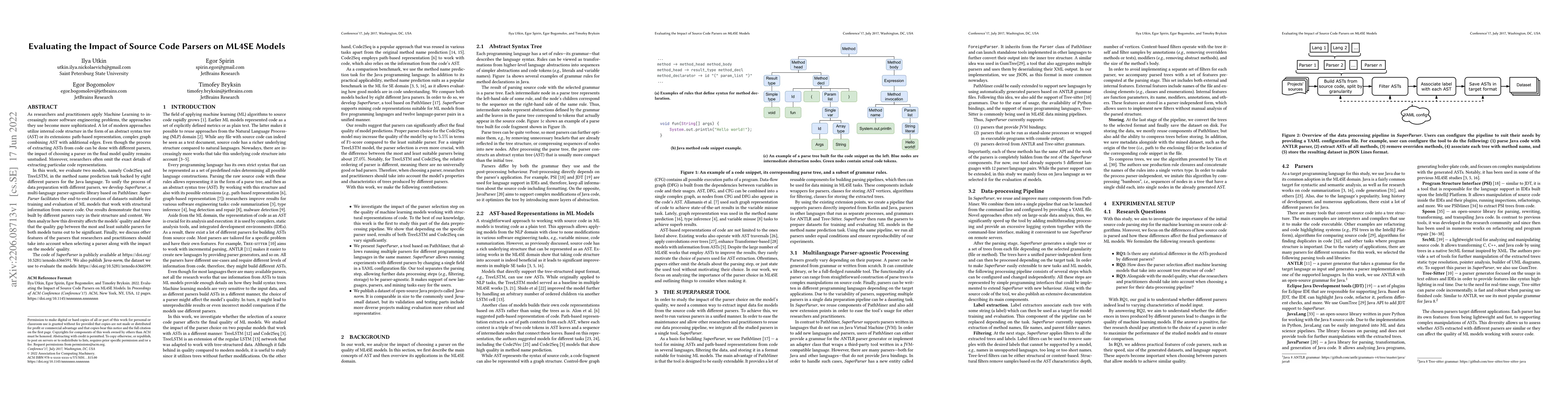 Thumbnail for Evaluating the Impact of Source Code Parsers on ML4SE Models