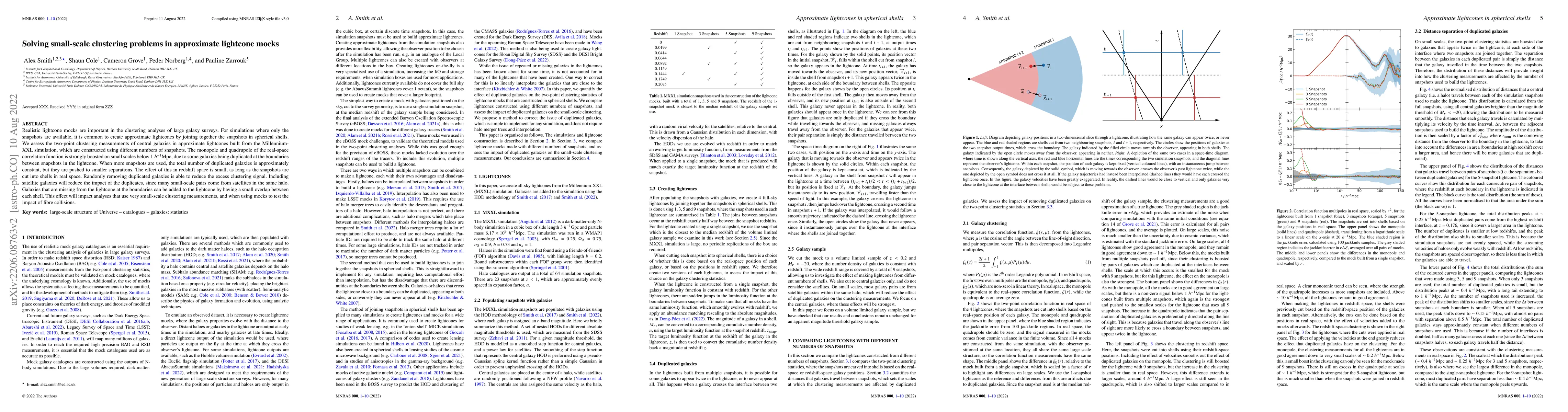 Thumbnail for Solving small-scale clustering problems in approximate lightcone mocks