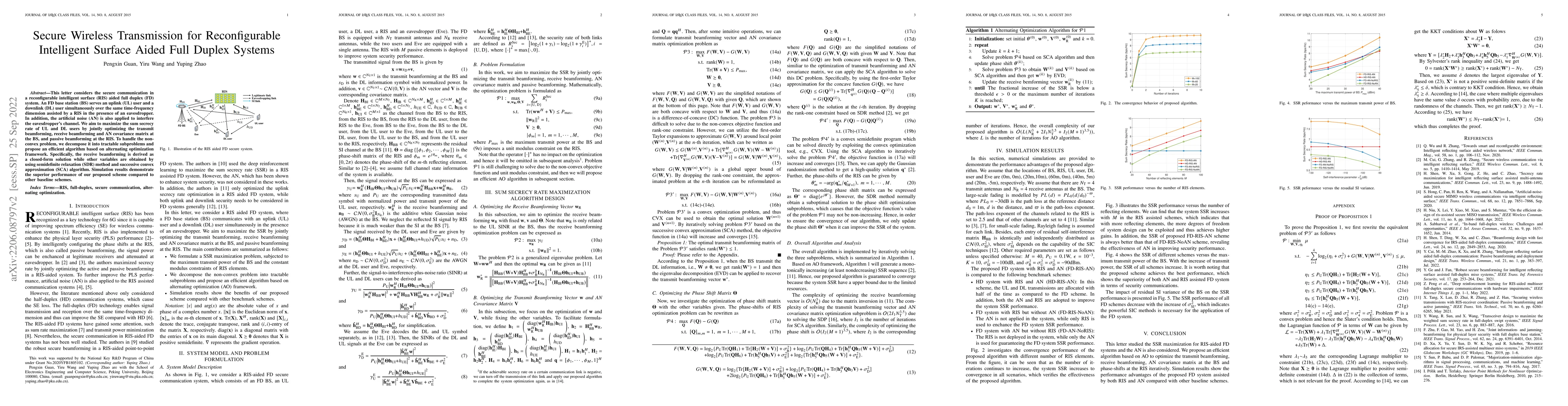 Thumbnail for Secure Wireless Transmission for Reconfigurable Intelligent Surface
  Aided Full Duplex Systems