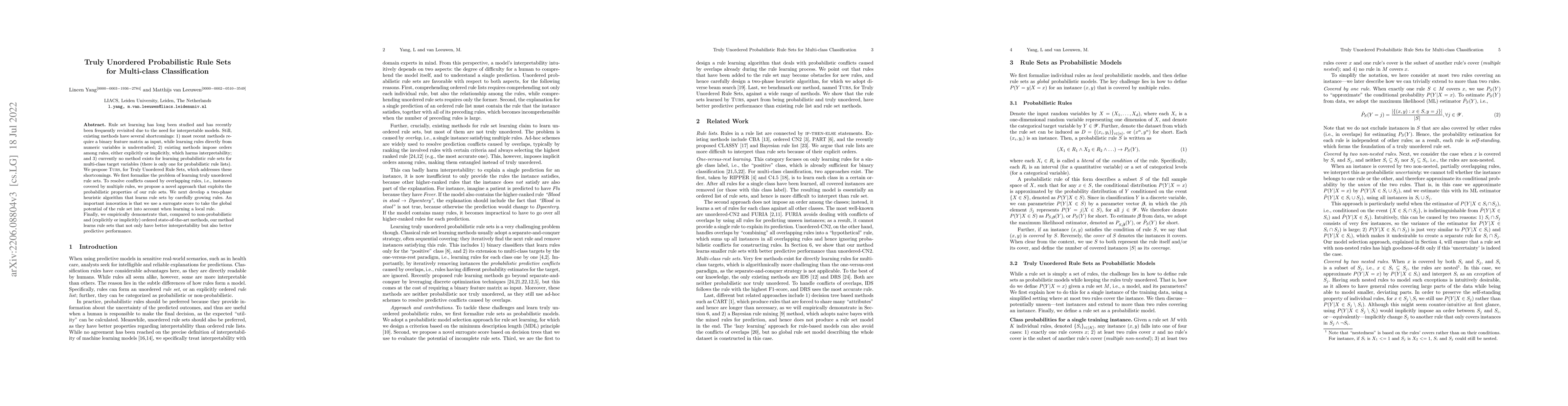 Thumbnail for Truly Unordered Probabilistic Rule Sets for Multi-class Classification