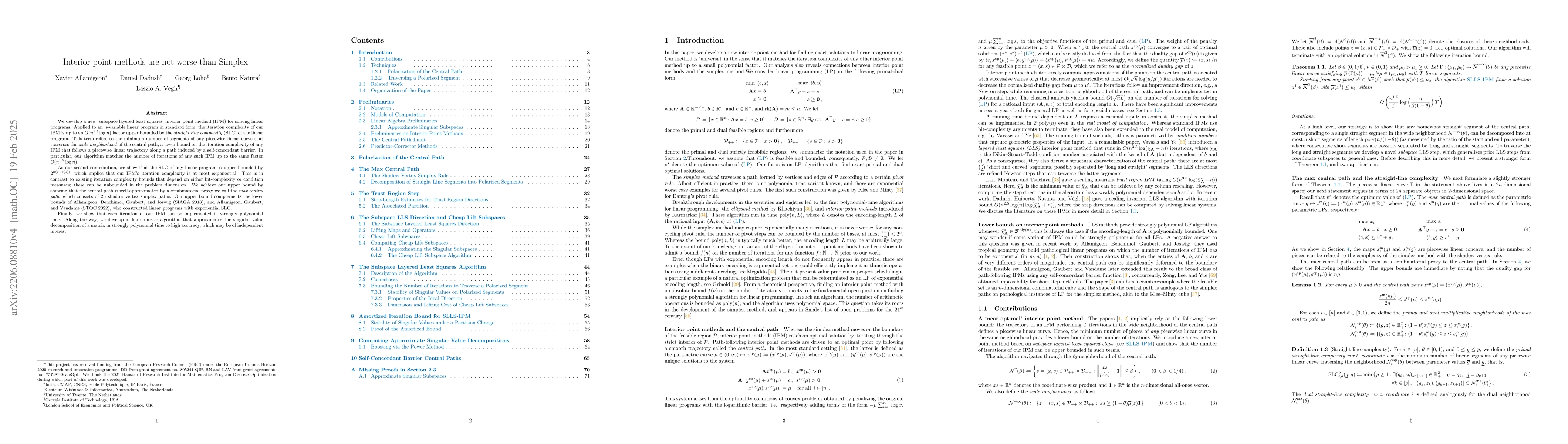 Thumbnail for Interior point methods are not worse than Simplex