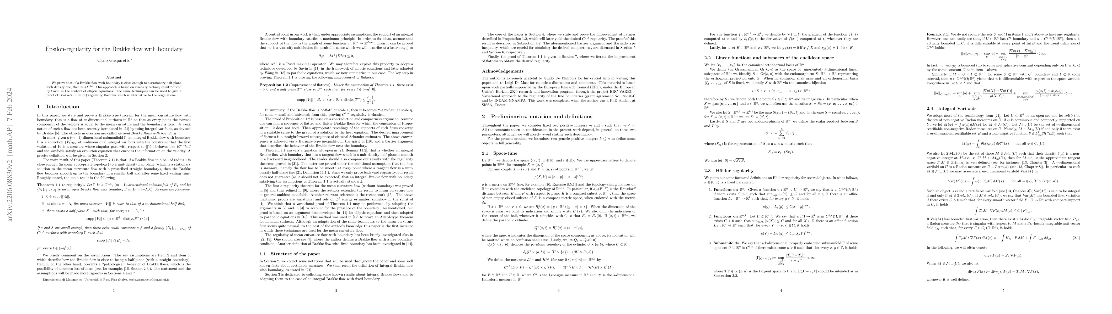 Thumbnail for Epsilon-regularity for the Brakke flow with boundary