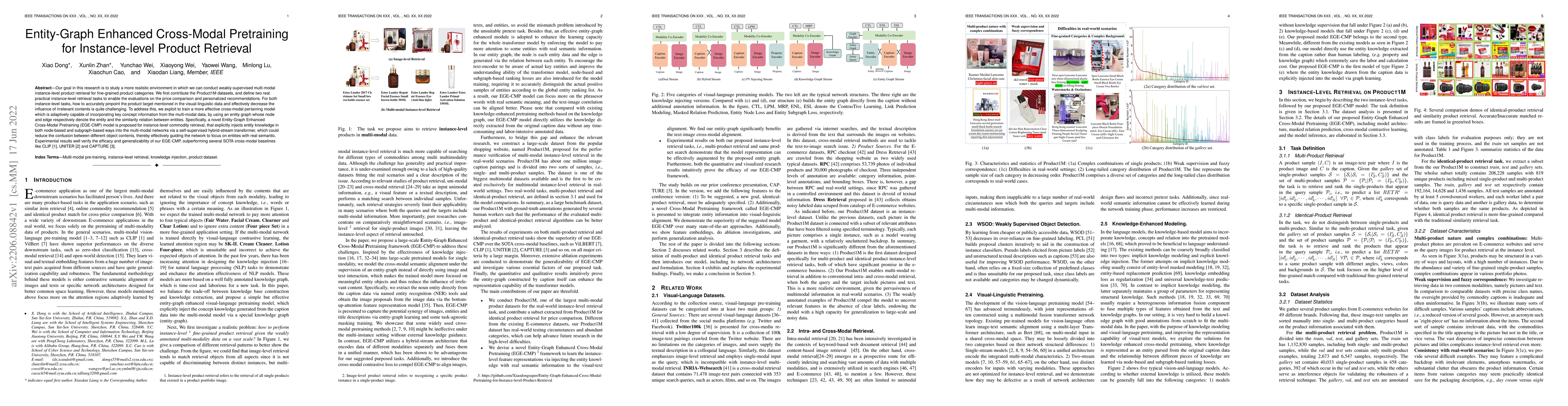 Thumbnail for Entity-Graph Enhanced Cross-Modal Pretraining for Instance-level Product
  Retrieval