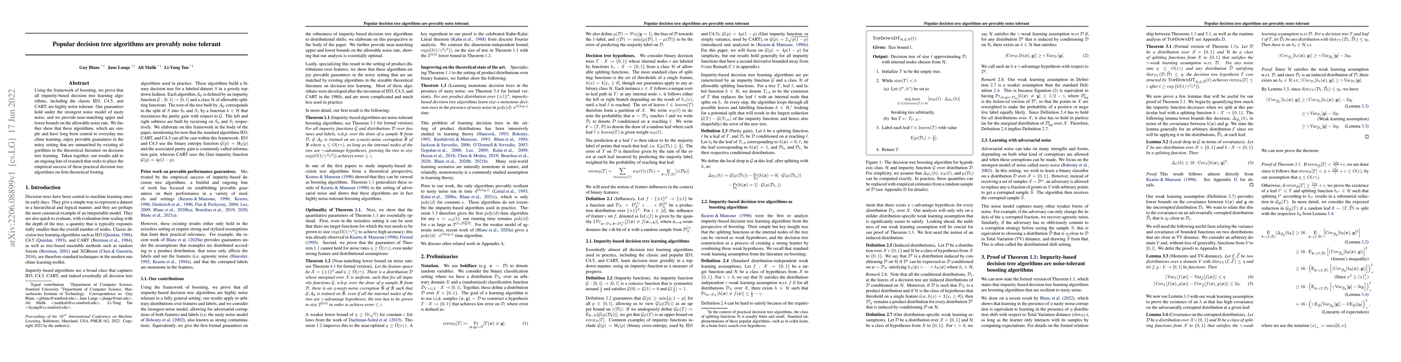 Thumbnail for Popular decision tree algorithms are provably noise tolerant